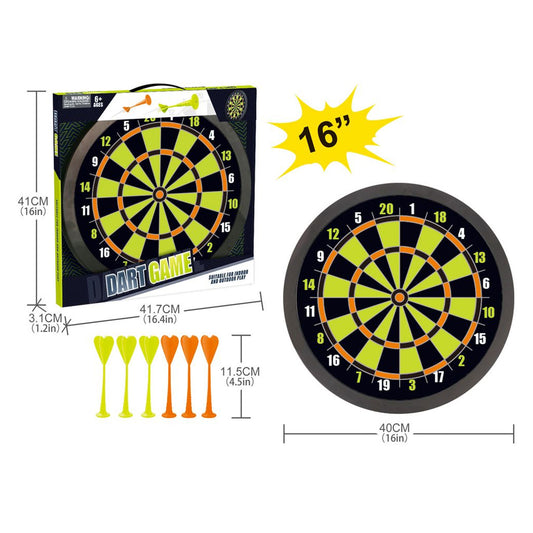 Pure4Fun Kids Toy 16" Magnetic Dartboard