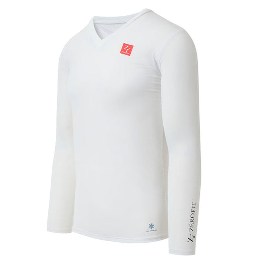 Zerofit Unisex IceSkin V-Neck Long Sleeve Base Layer Top