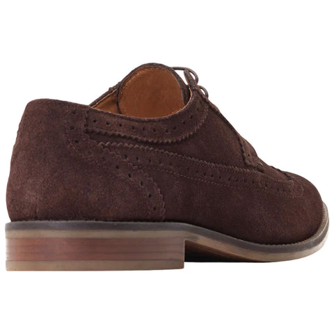 Base London Mens Twain Suede Brogue Shoes