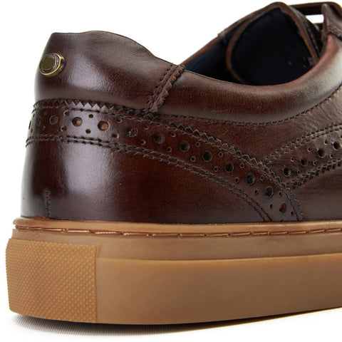 Base London Mens Clapton Leather Brogue Casual Shoes