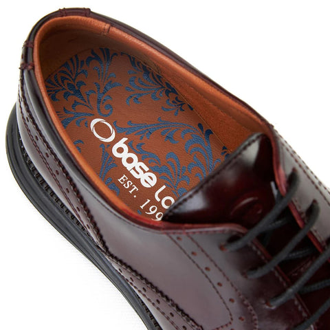 Base London Mens Flight 25 Leather Brogue Shoes