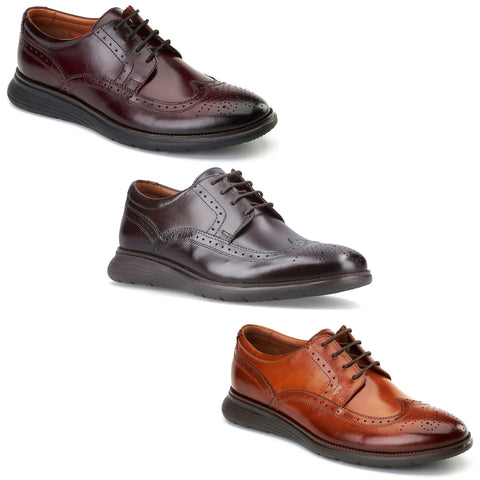 Base London Mens Flight 25 Leather Brogue Shoes