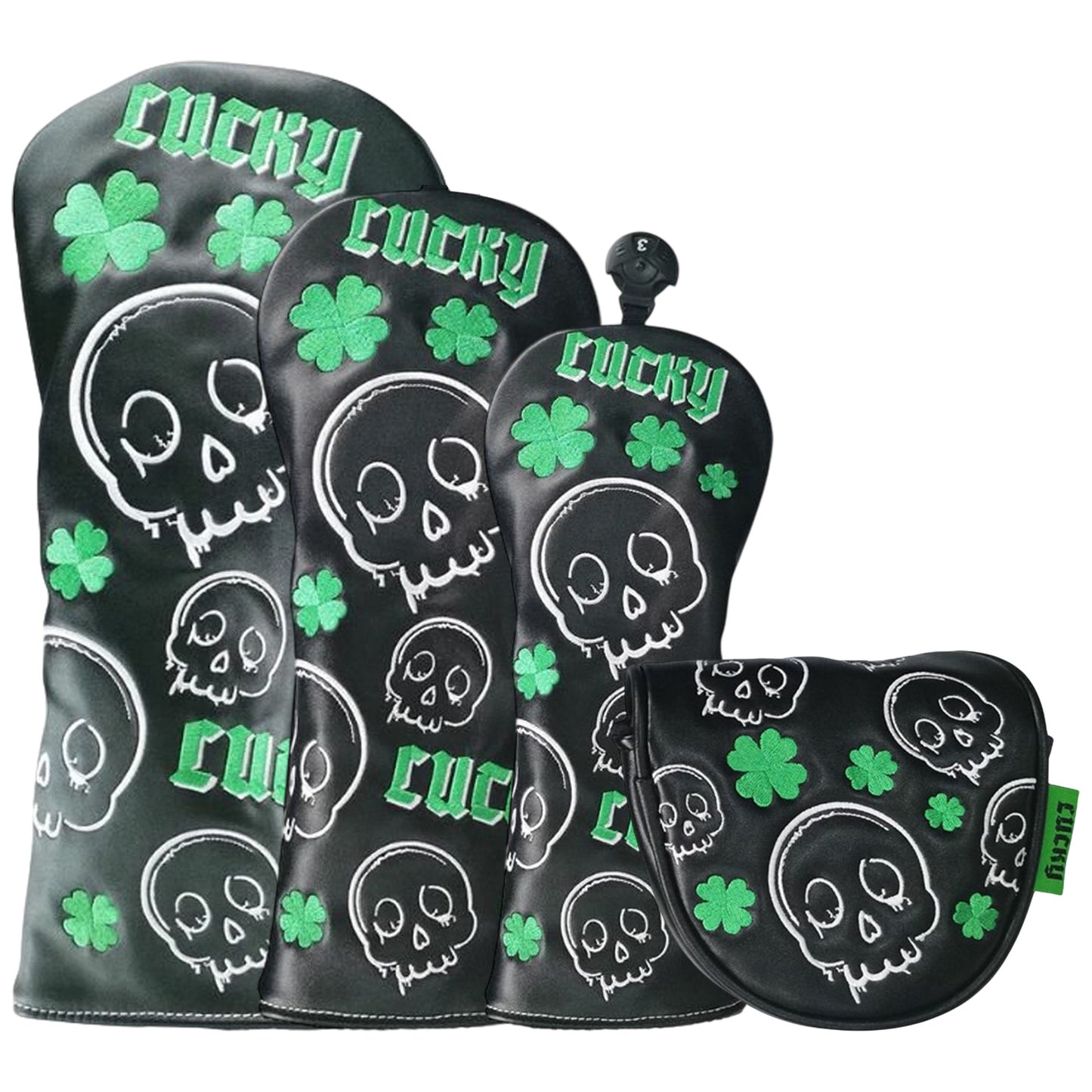 Legend Lucky Skull Headcovers - Black
