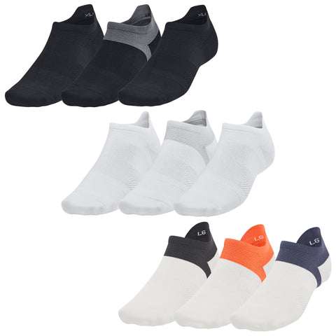 Under Armour ArmourDry Run Lite No Show Tab Socks (3 Pairs)
