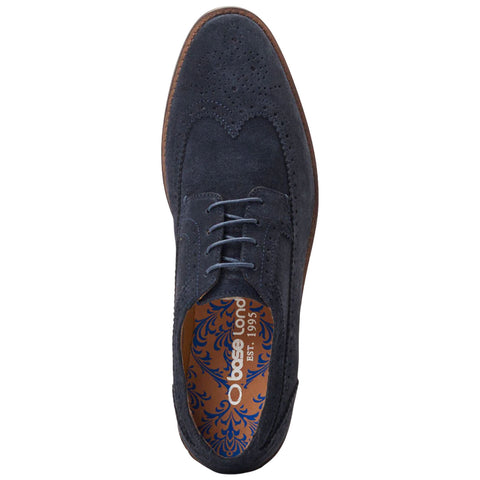 Base London Mens Twain Suede Brogue Shoes