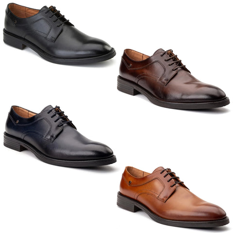 Base London Mens Sleeve Waxy Derby Shoes