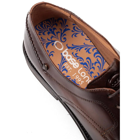 Base London Mens Sleeve Waxy Derby Shoes