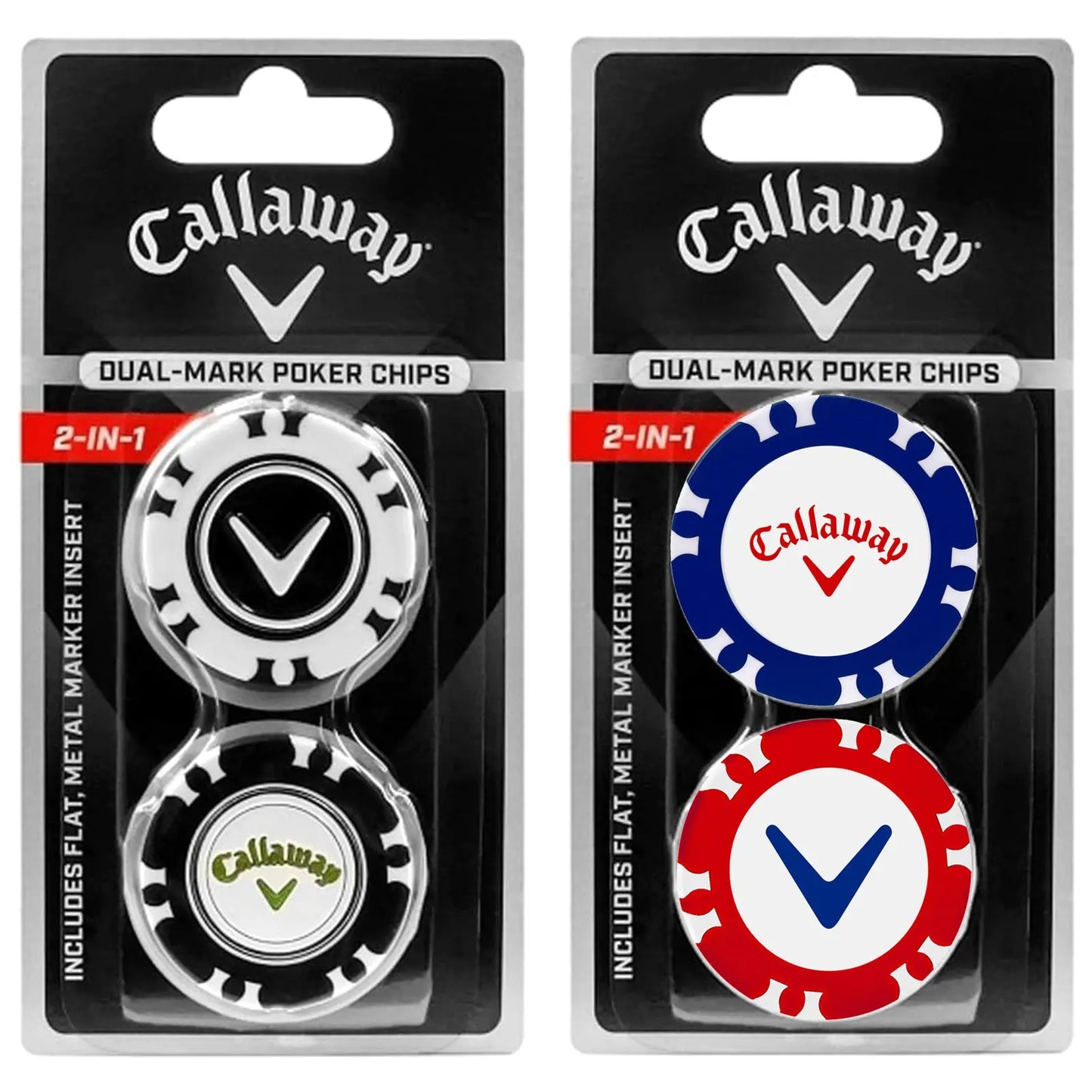 Callaway Dual-Mark 2-in-1 Magnetic Poker Chip Golf Ball Markers