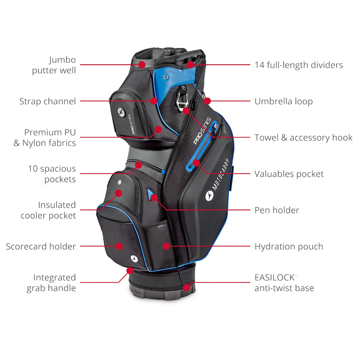 2026 Motocaddy PRO Series Golf Cart Bag