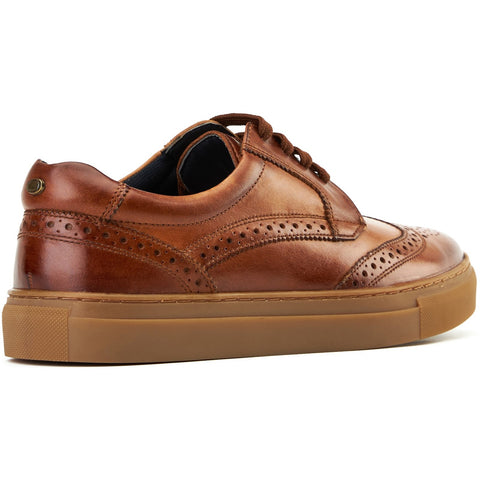 Base London Mens Clapton Leather Brogue Casual Shoes