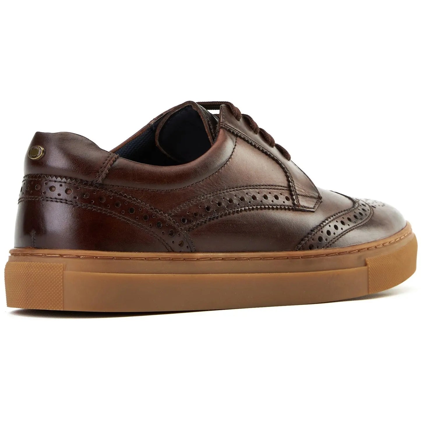 Base London Mens Clapton Leather Brogue Casual Shoes