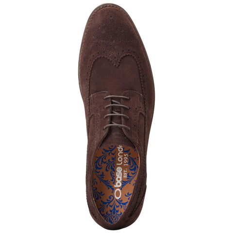 Base London Mens Twain Suede Brogue Shoes