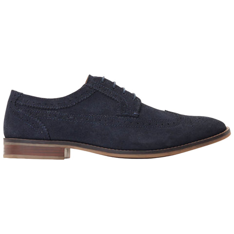 Base London Mens Twain Suede Brogue Shoes