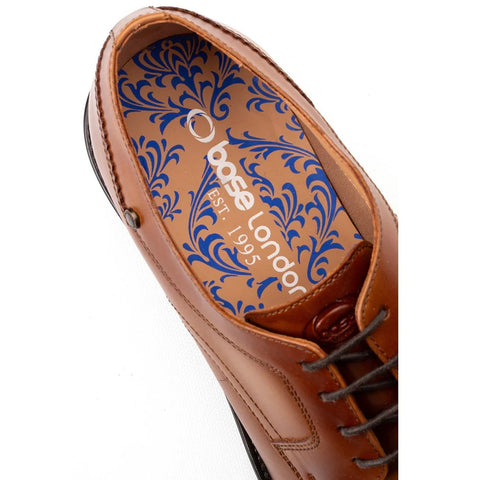 Base London Mens Sleeve Waxy Derby Shoes