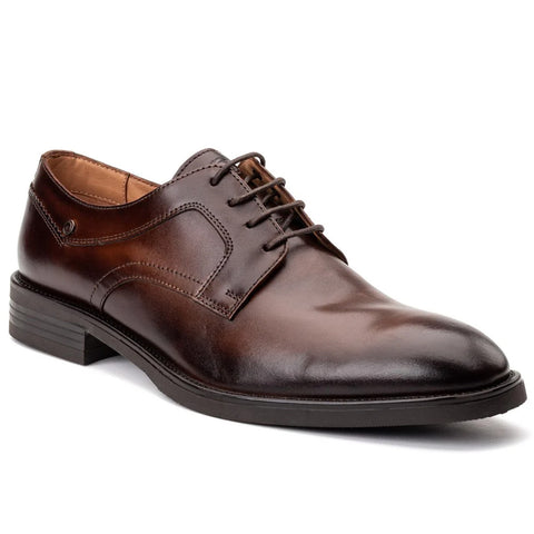 Base London Mens Sleeve Waxy Derby Shoes