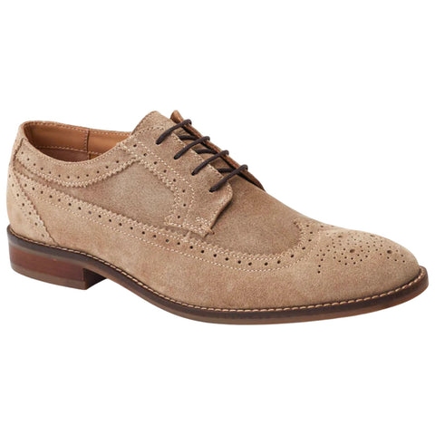 Base London Mens Twain Suede Brogue Shoes