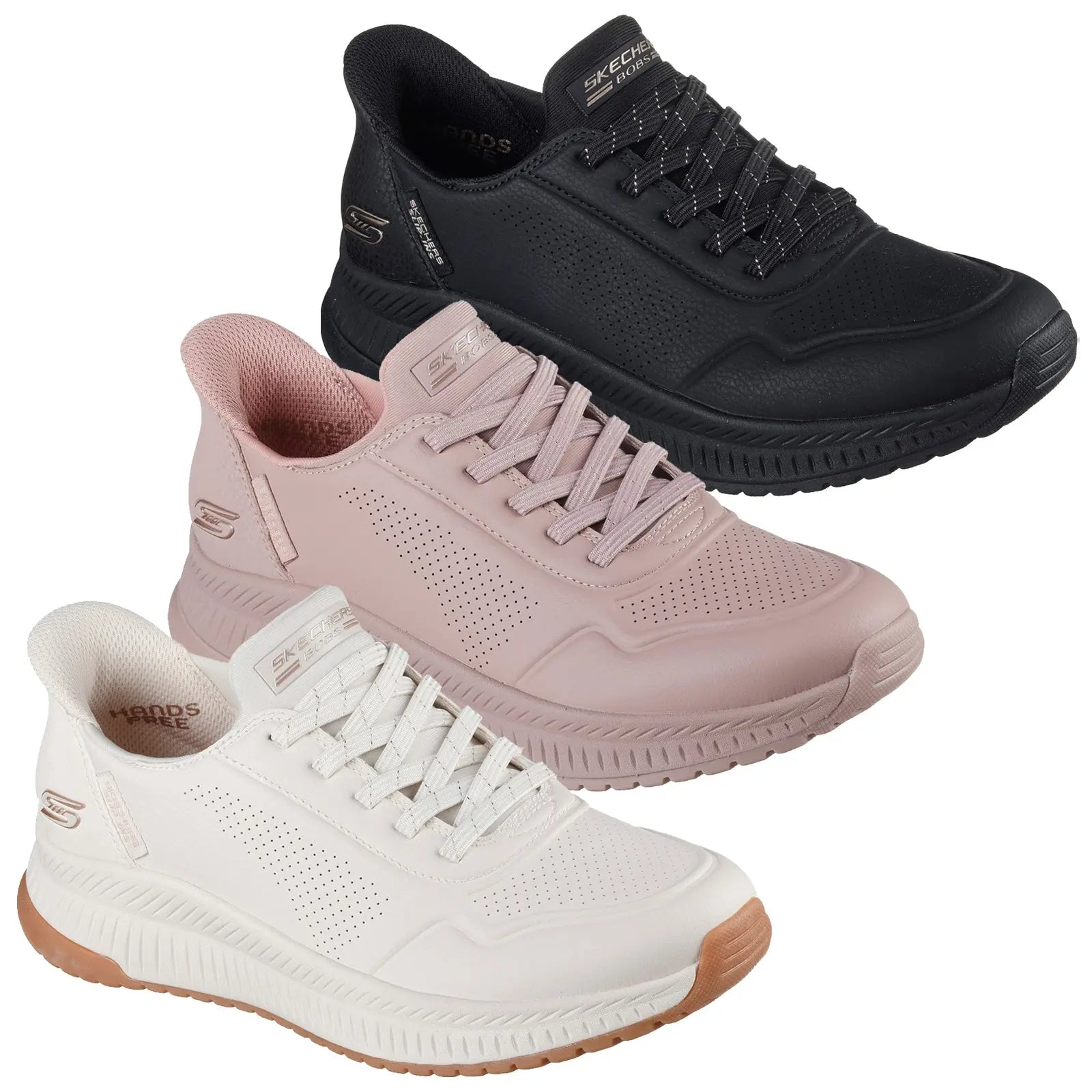 Skechers Ladies Slip-ins BOBS Squad 4 Key Look Trainers - More Sports