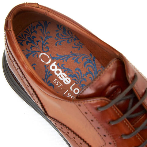 Base London Mens Flight 25 Leather Brogue Shoes