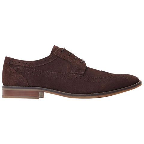 Base London Mens Twain Suede Brogue Shoes