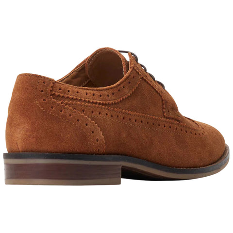 Base London Mens Twain Suede Brogue Shoes