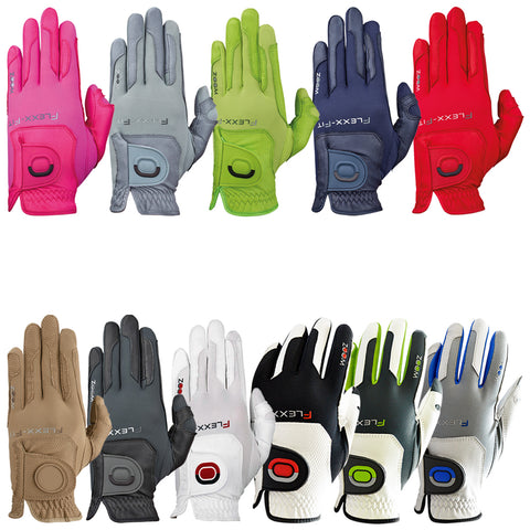 Colorful sports gloves are arranged neatly in two rows showcasing various colors and designs with textured palms and wrist fasteners making them suitable for athletic use in outdoor activities.