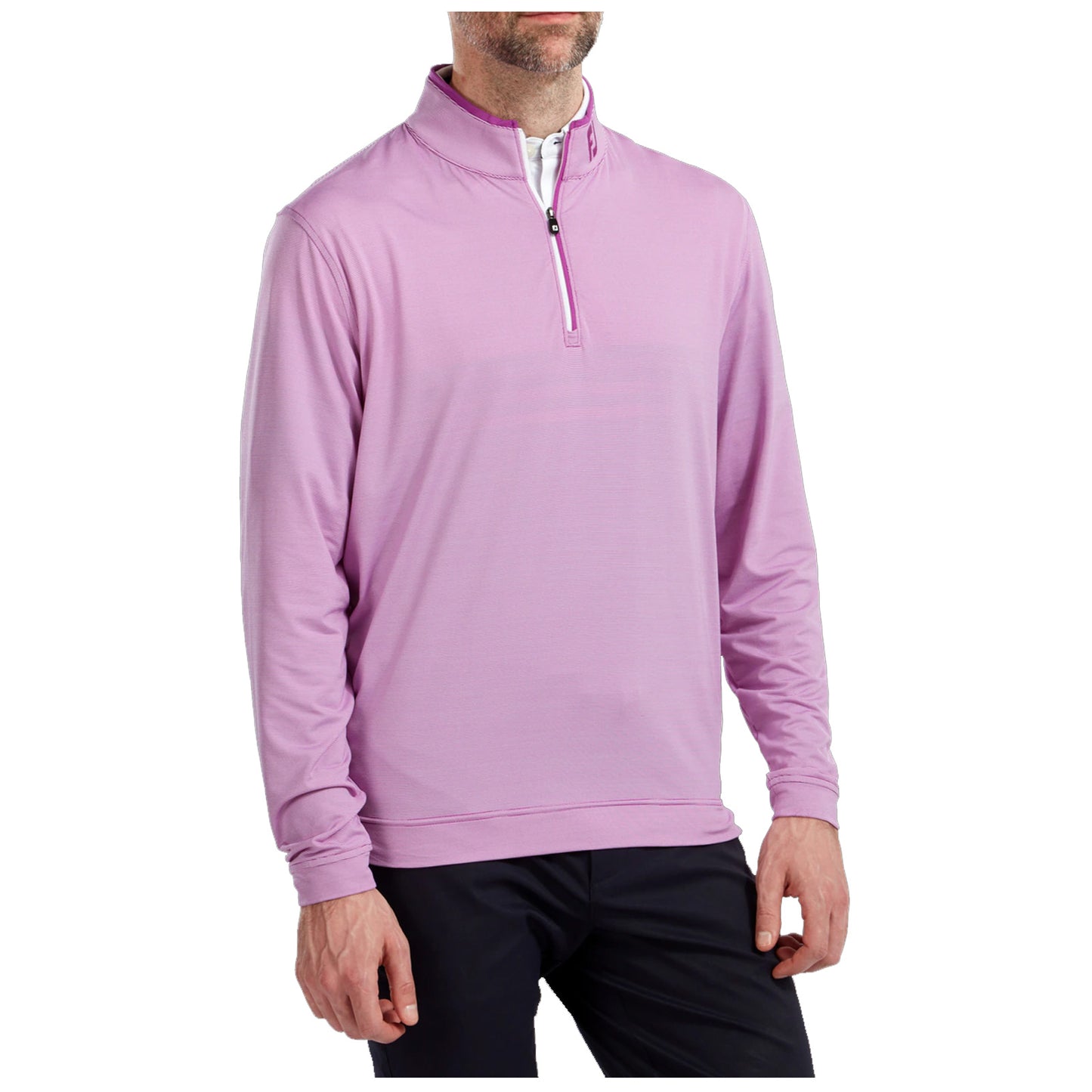 FootJoy Mens Lightweight Microstripe Chill-Out Half Zip Top