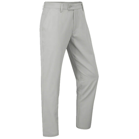 Light gray trousers are displayed standing upright with a smooth fabric and tailored design emphasizing a modern look suitable for casual or semi-formal settings