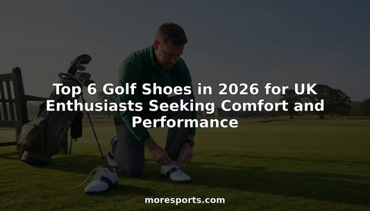 Golfer lacing up new golf shoes near UK green