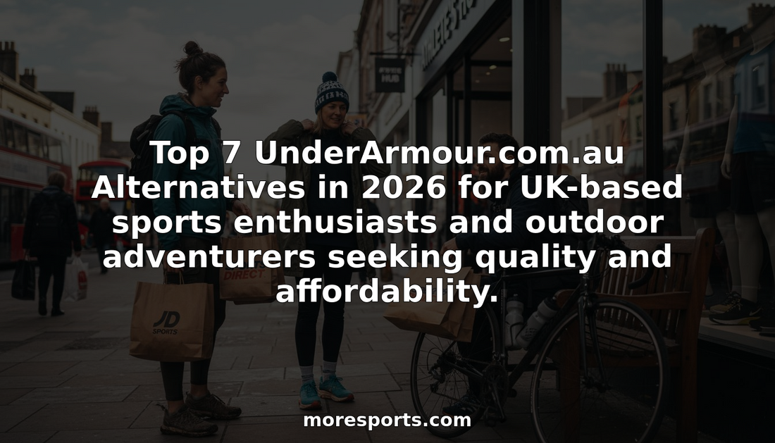 UK sports enthusiasts shopping outdoors in city