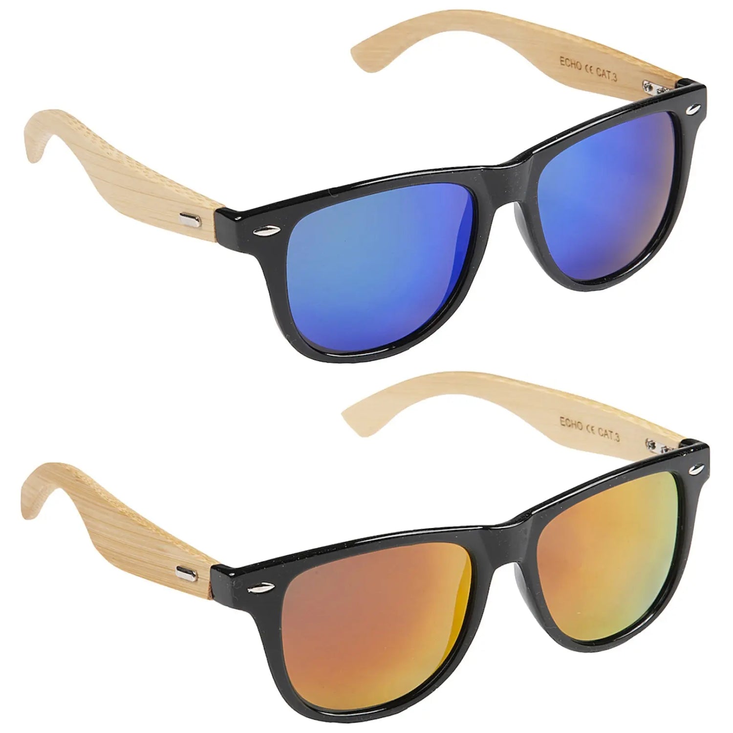 Eyelevel Echo Sunglasses two pairs one blue one green