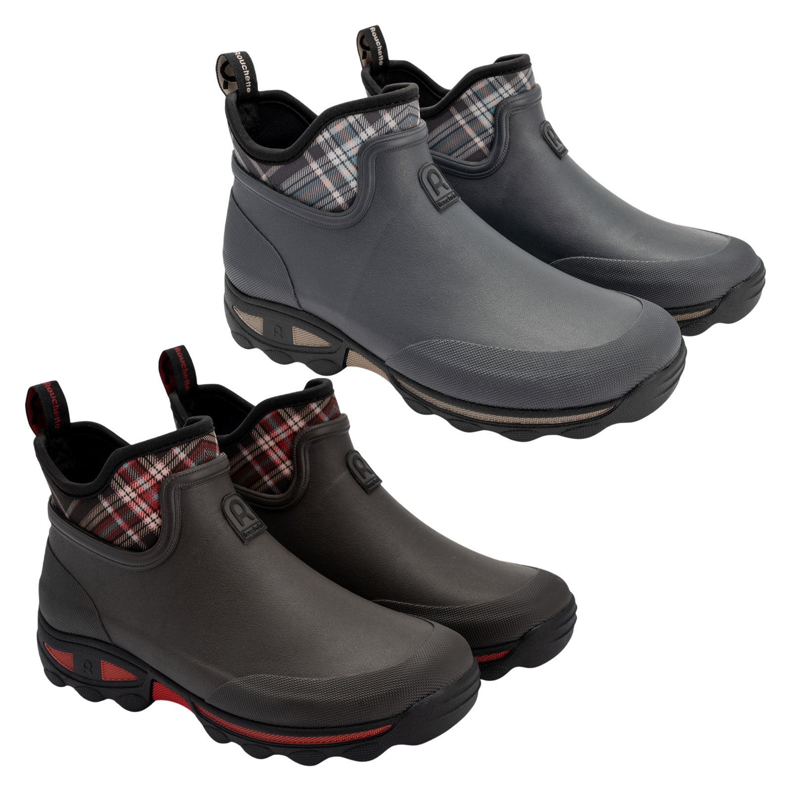 Rouchette Unisex Clean Plaid Ankle Boots
