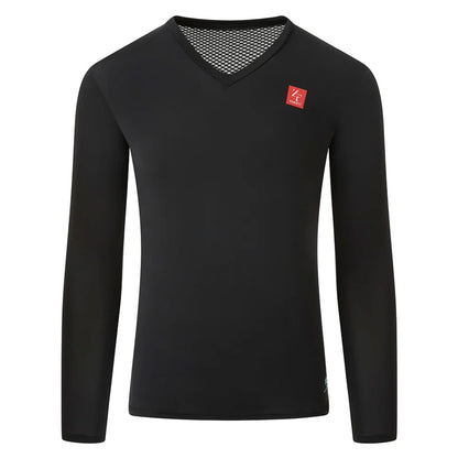 Zerofit Unisex IceSkin V-Neck Long Sleeve Base Layer Top