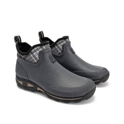 Rouchette Unisex Clean Plaid Ankle Boots Waterproof Neoprene Garden Wellies