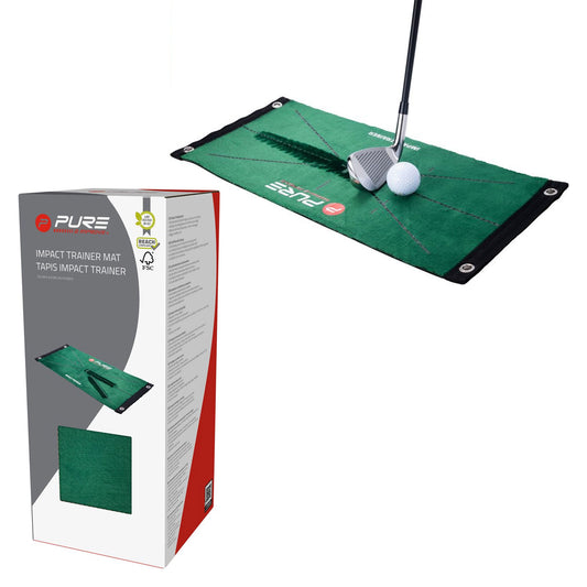 Pure2Improve Golf Impact Trainer Dual Grain Mat