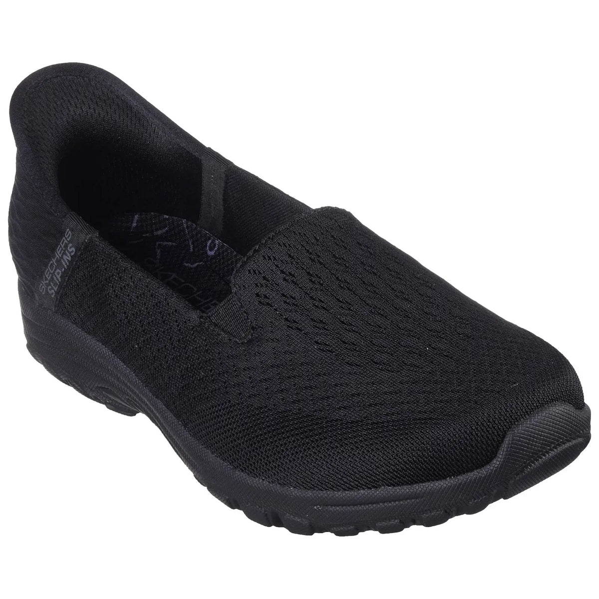 Skechers Ladies Reggae Fest 2.0 Guiding Slip-Ins Trainers - 4 UK / Black