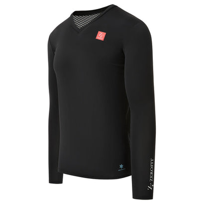 Zerofit Unisex IceSkin V-Neck Long Sleeve Base Layer Top