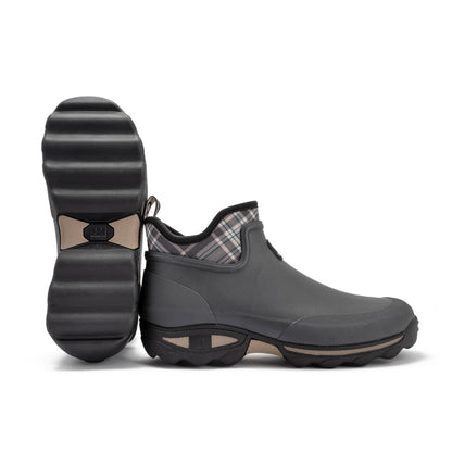 Rouchette Unisex Clean Plaid Ankle Boots Waterproof Neoprene Garden Wellies