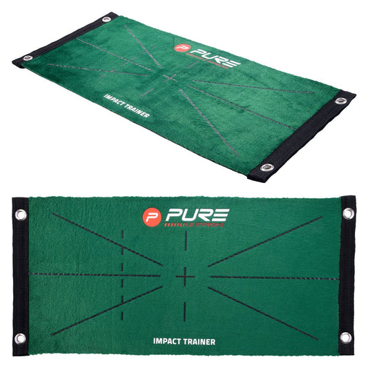 Pure2Improve Golf Impact Trainer Dual Grain Mat