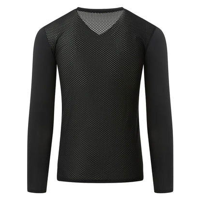 Zerofit Unisex IceSkin V-Neck Long Sleeve Base Layer Top