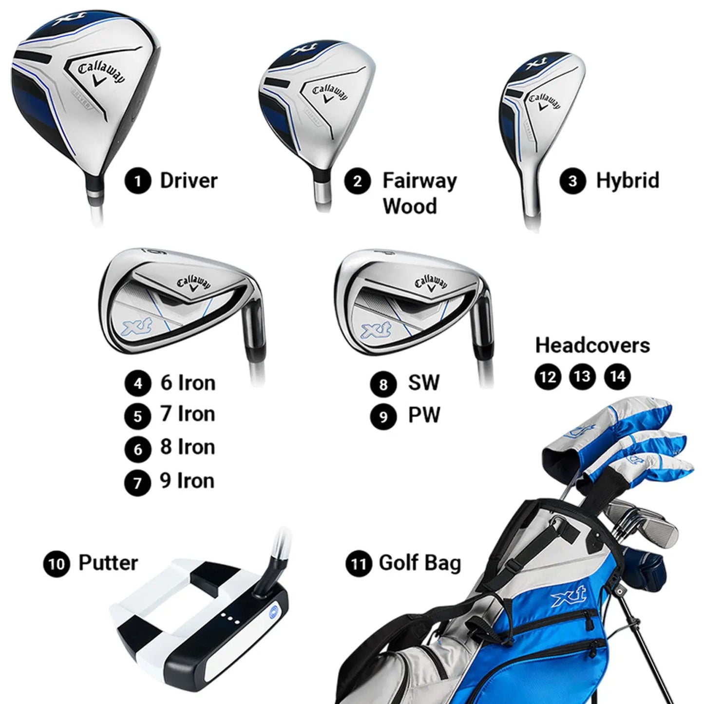 2026 Callaway Golf Junior XT Complete Package Set (11 Piece)