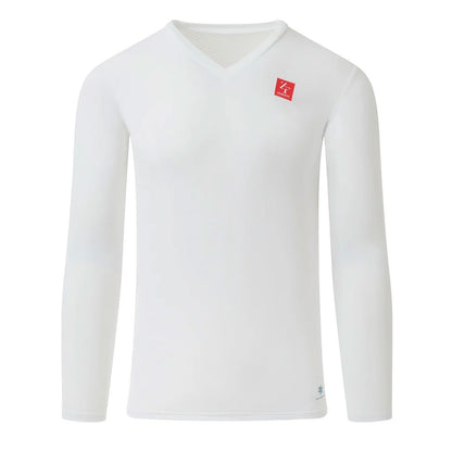 Zerofit Unisex IceSkin V-Neck Long Sleeve Base Layer Top