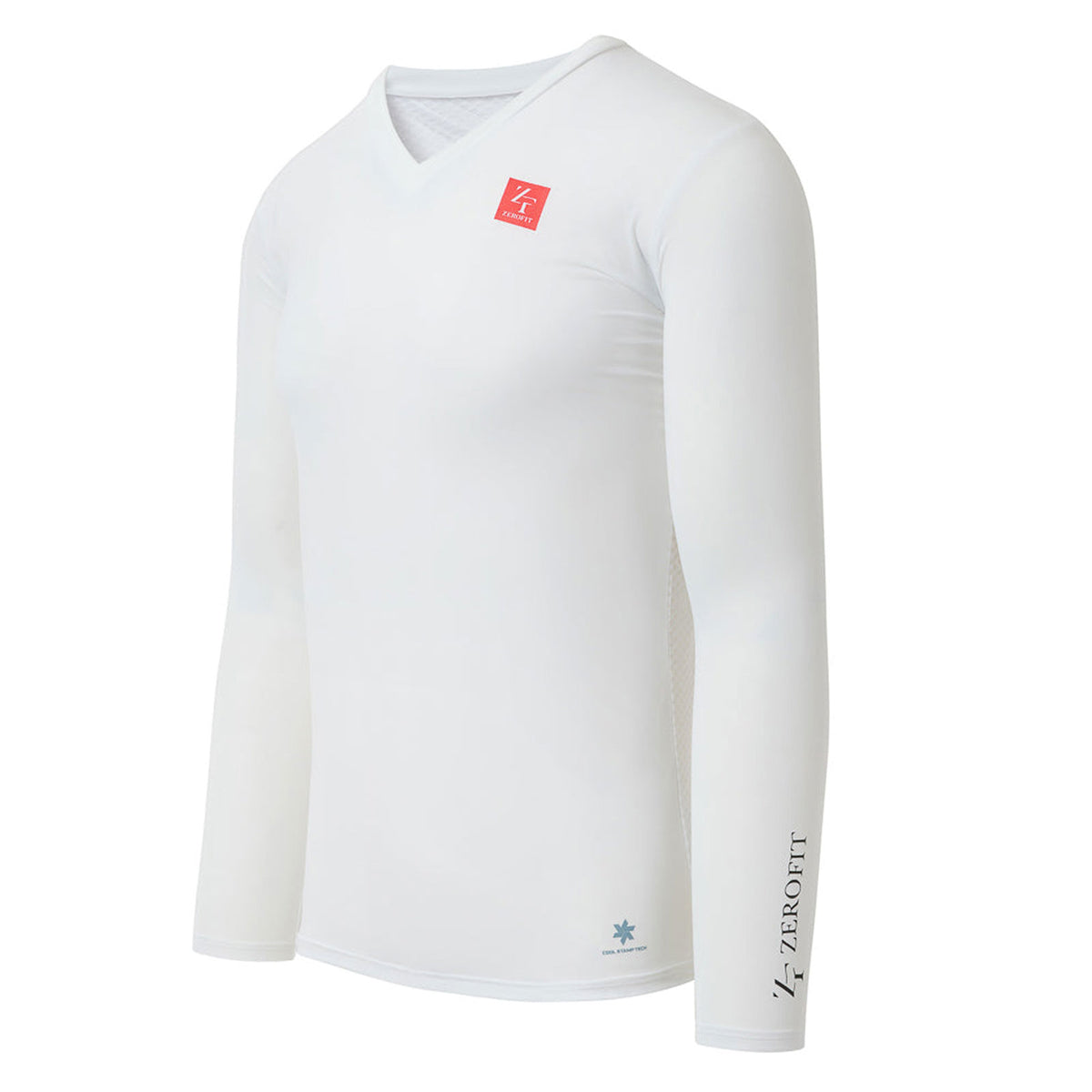 Zerofit Unisex IceSkin V-Neck Long Sleeve Base Layer Top