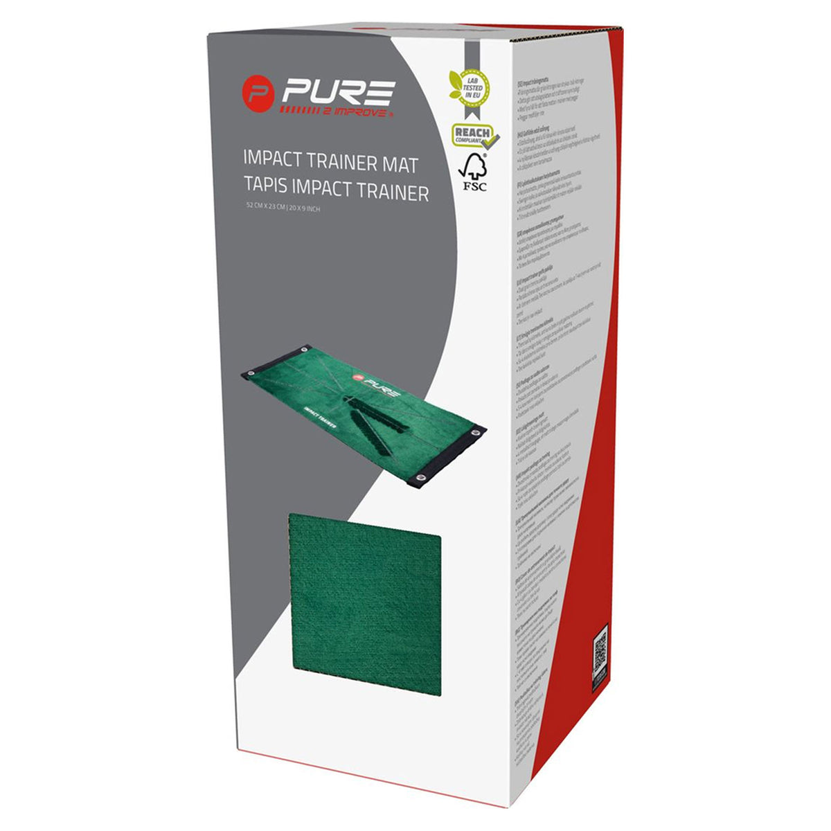 Pure2Improve Golf Impact Trainer Dual Grain Mat