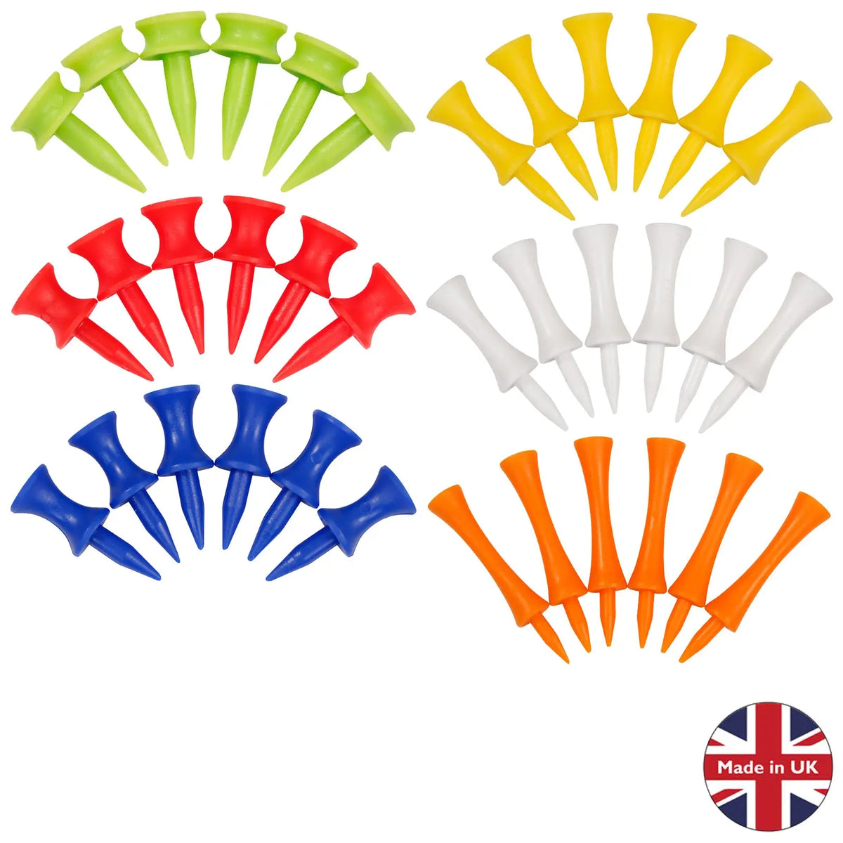 Masters Strong Plastic Graduated Golf Tees