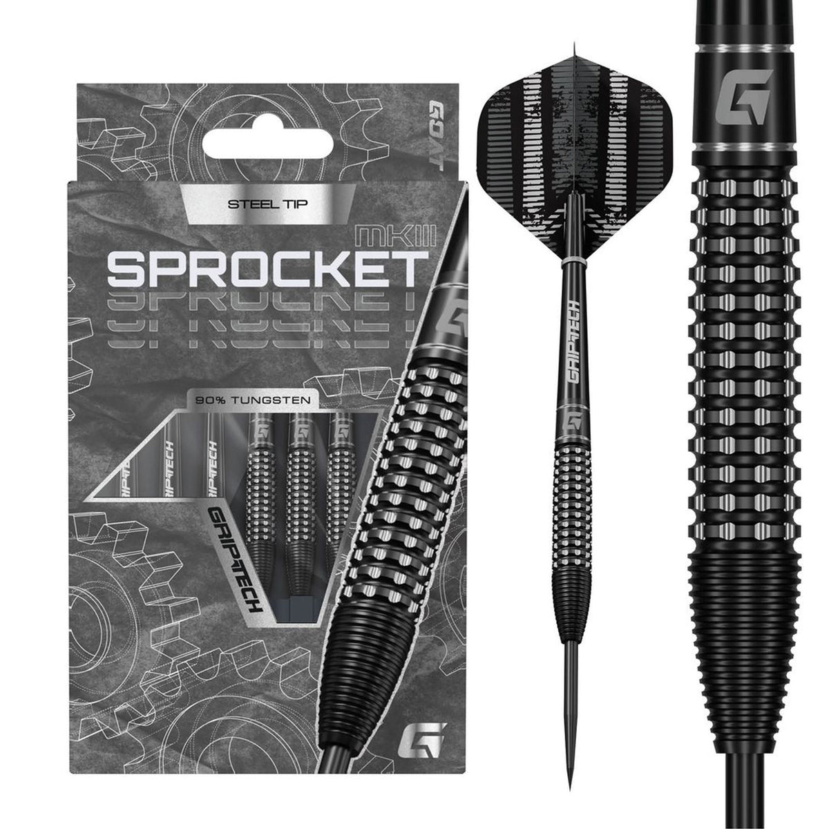 GOAT Sprocket MKlll 90% Tungsten Steel Tip Darts Set