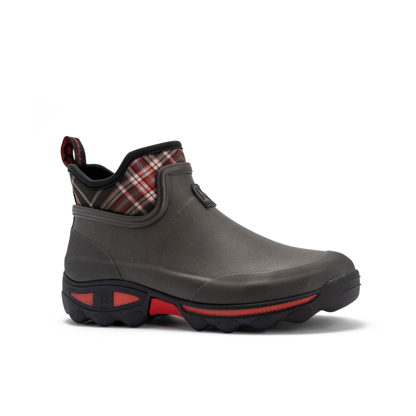 Rouchette Unisex Clean Plaid Ankle Boots Waterproof Neoprene Garden Wellies