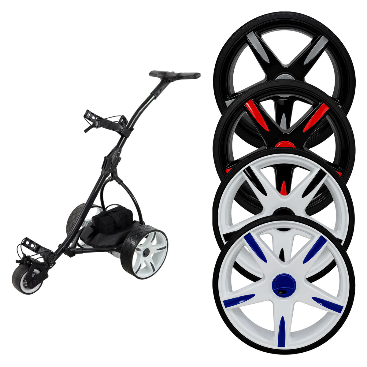Compatible Replacement Electric Golf Trolley Rear Wheel For Ben Sayers