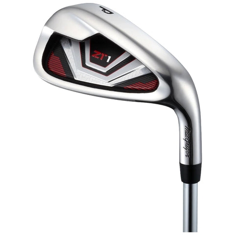 A golf club head designed for performance features a sleek silver finish with distinctive black and red accents showcasing advanced technology suitable for improving golf shots in outdoor settings.