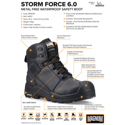 Magnum Unisex Storm Force 6.0 S7 Safety Boots