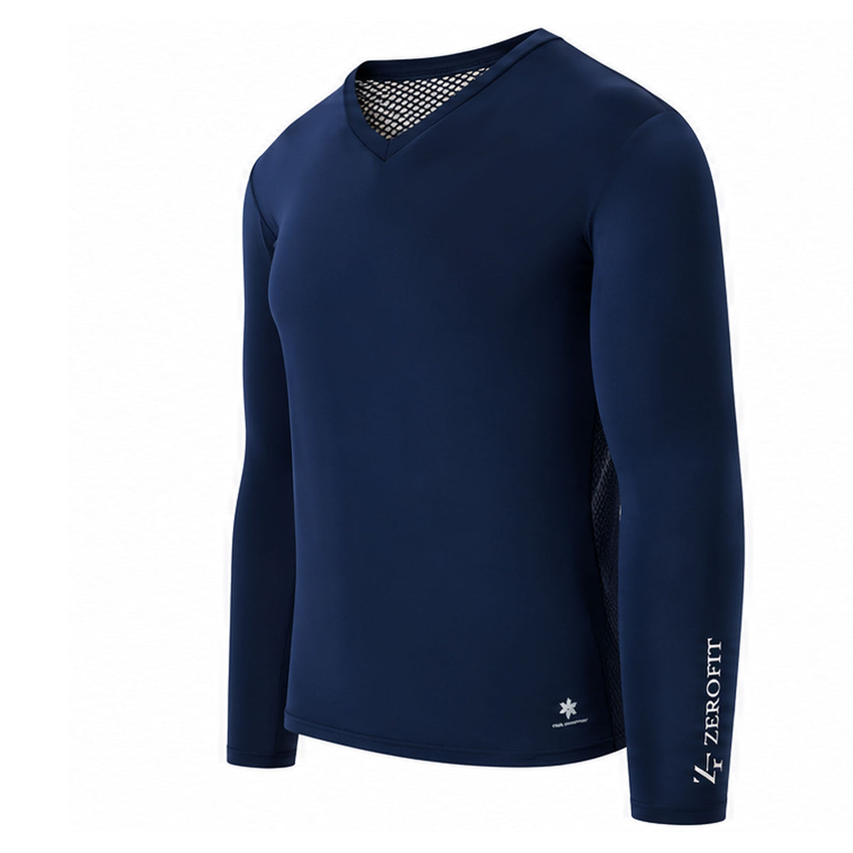 Zerofit Unisex IceSkin V-Neck Long Sleeve Base Layer Top